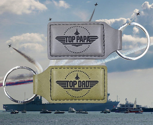 Top Dad Leather Keychain